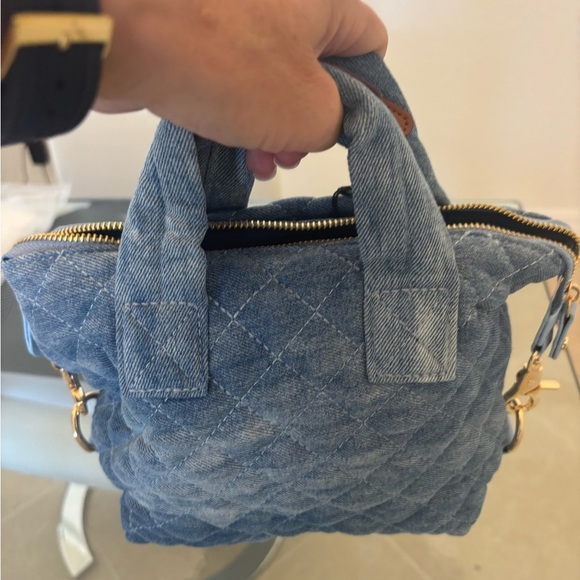 Handbags - Quilted Denim Handbag Small